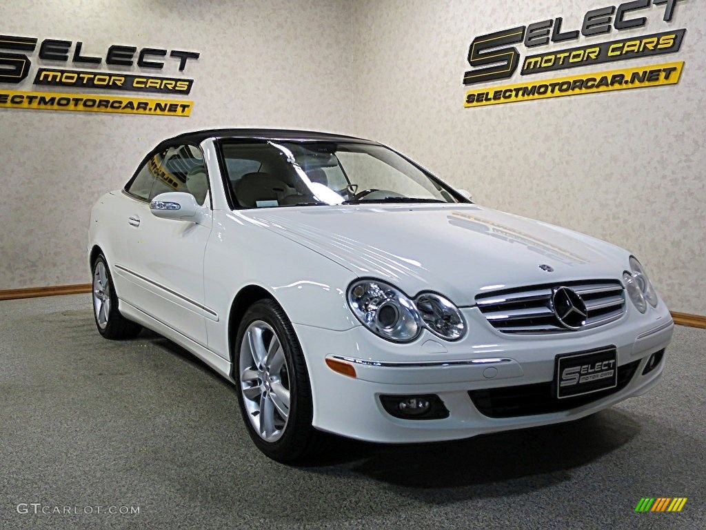 2006 CLK 350 Cabriolet - Alabaster White / Stone photo #3