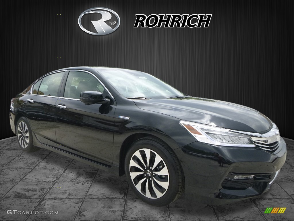 2017 Accord Hybrid Touring Sedan - Crystal Black Pearl / Black photo #1