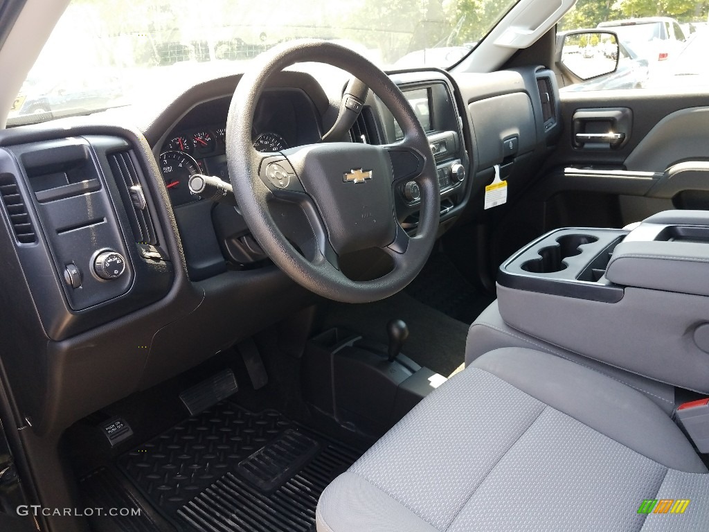 2017 Silverado 1500 Custom Double Cab 4x4 - Black / Dark Ash/Jet Black photo #7