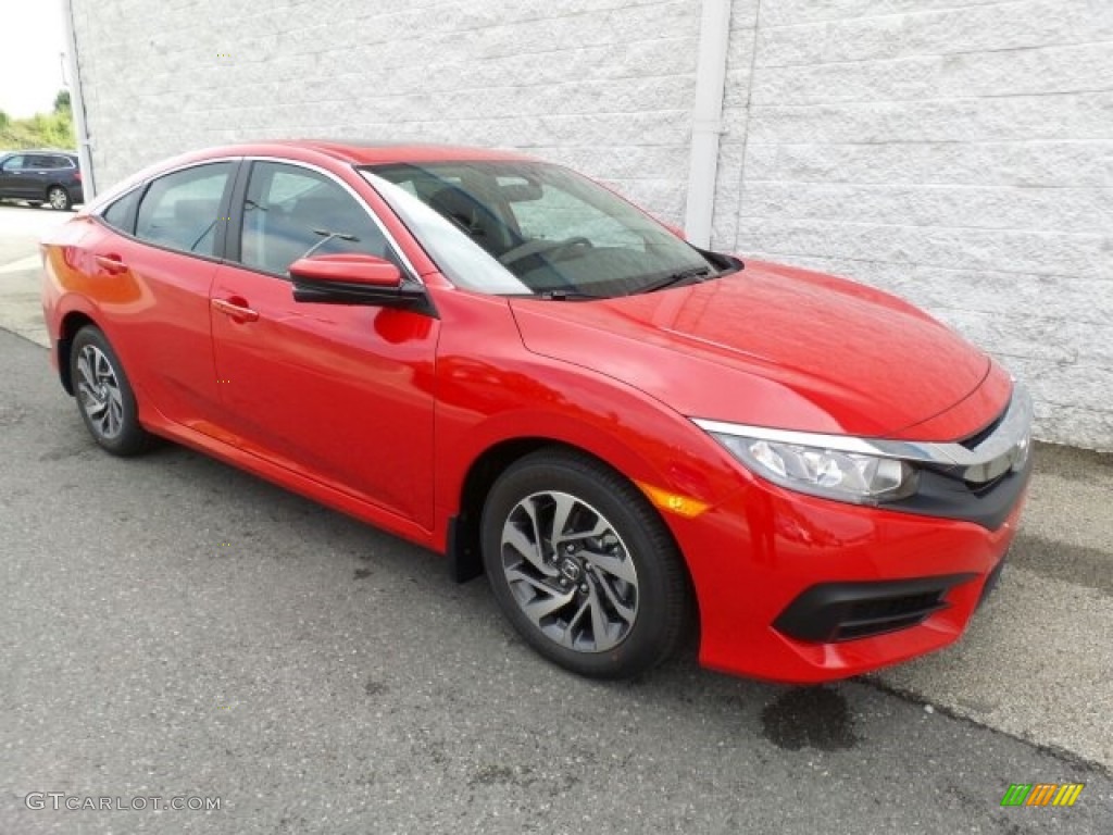 2017 Civic EX Sedan - Rallye Red / Black photo #1