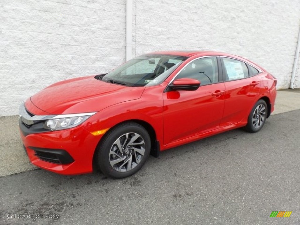 Rallye Red 2017 Honda Civic EX Sedan Exterior Photo #121218844