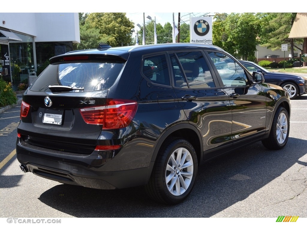 2017 X3 xDrive28i - Black Sapphire Metallic / Saddle Brown photo #3