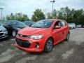 2017 Red Hot Chevrolet Sonic LT Hatchback  photo #1