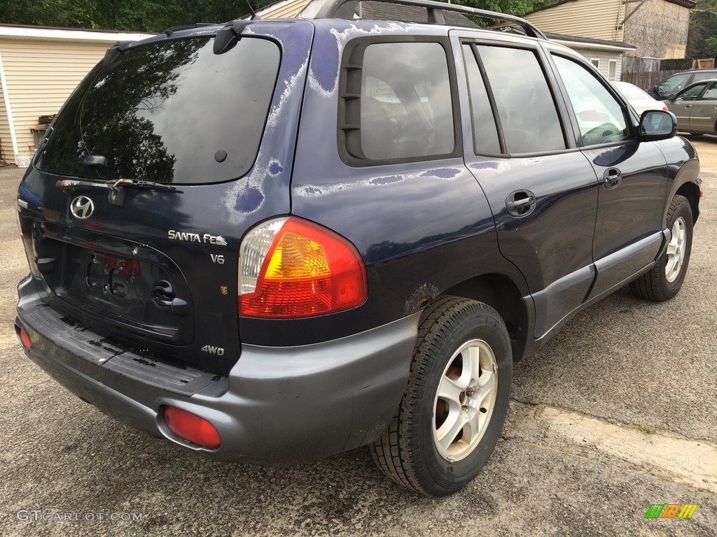 2004 Santa Fe GLS 4WD - Moonlit Blue / Gray photo #3