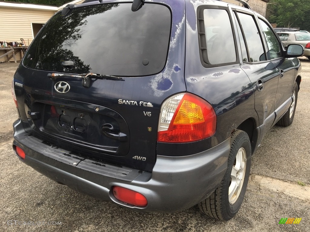 2004 Santa Fe GLS 4WD - Moonlit Blue / Gray photo #6