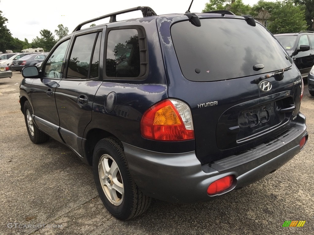 2004 Santa Fe GLS 4WD - Moonlit Blue / Gray photo #7