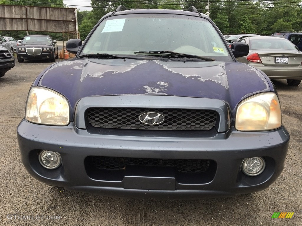 2004 Santa Fe GLS 4WD - Moonlit Blue / Gray photo #11