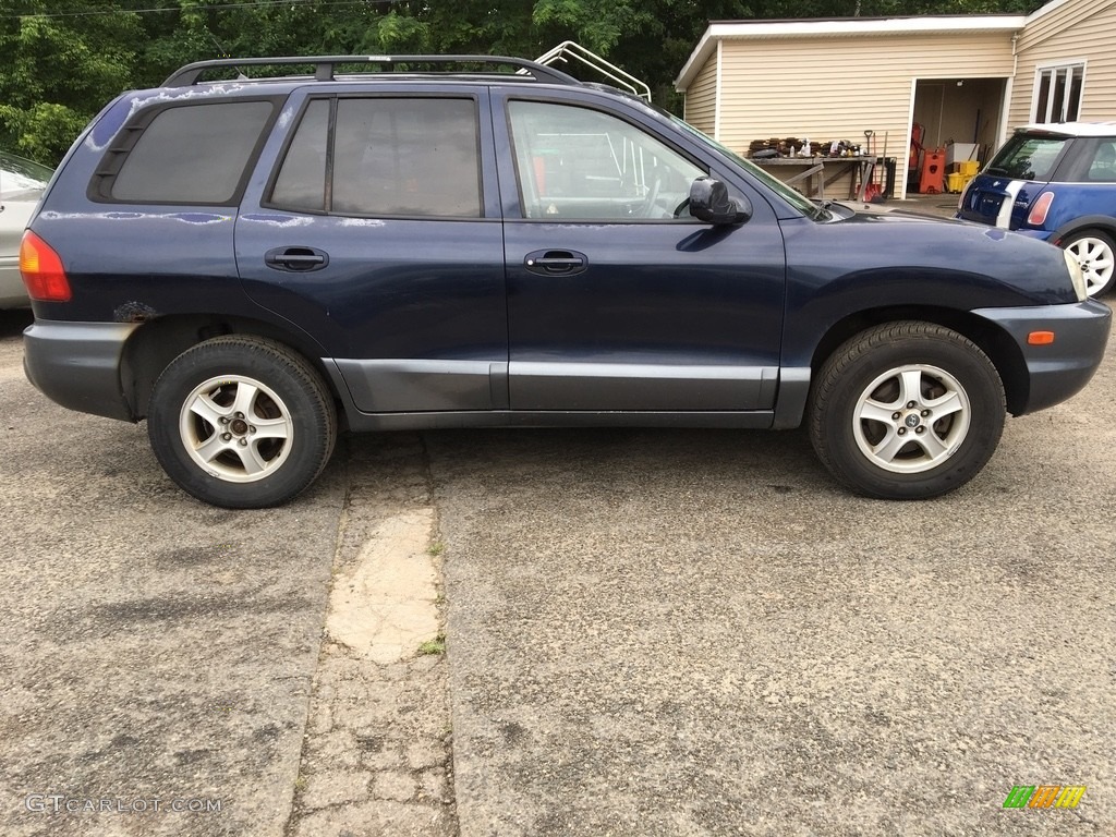 2004 Santa Fe GLS 4WD - Moonlit Blue / Gray photo #13
