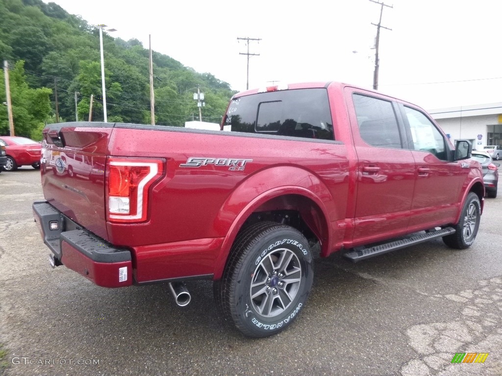 2017 F150 XLT SuperCrew 4x4 - Ruby Red / Black photo #2