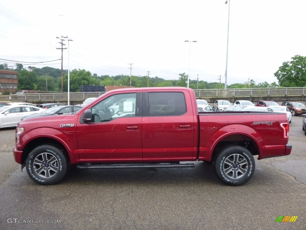 2017 F150 XLT SuperCrew 4x4 - Ruby Red / Black photo #5