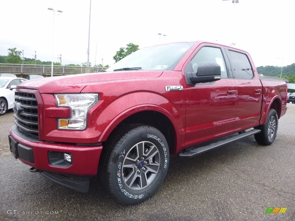 2017 F150 XLT SuperCrew 4x4 - Ruby Red / Black photo #6