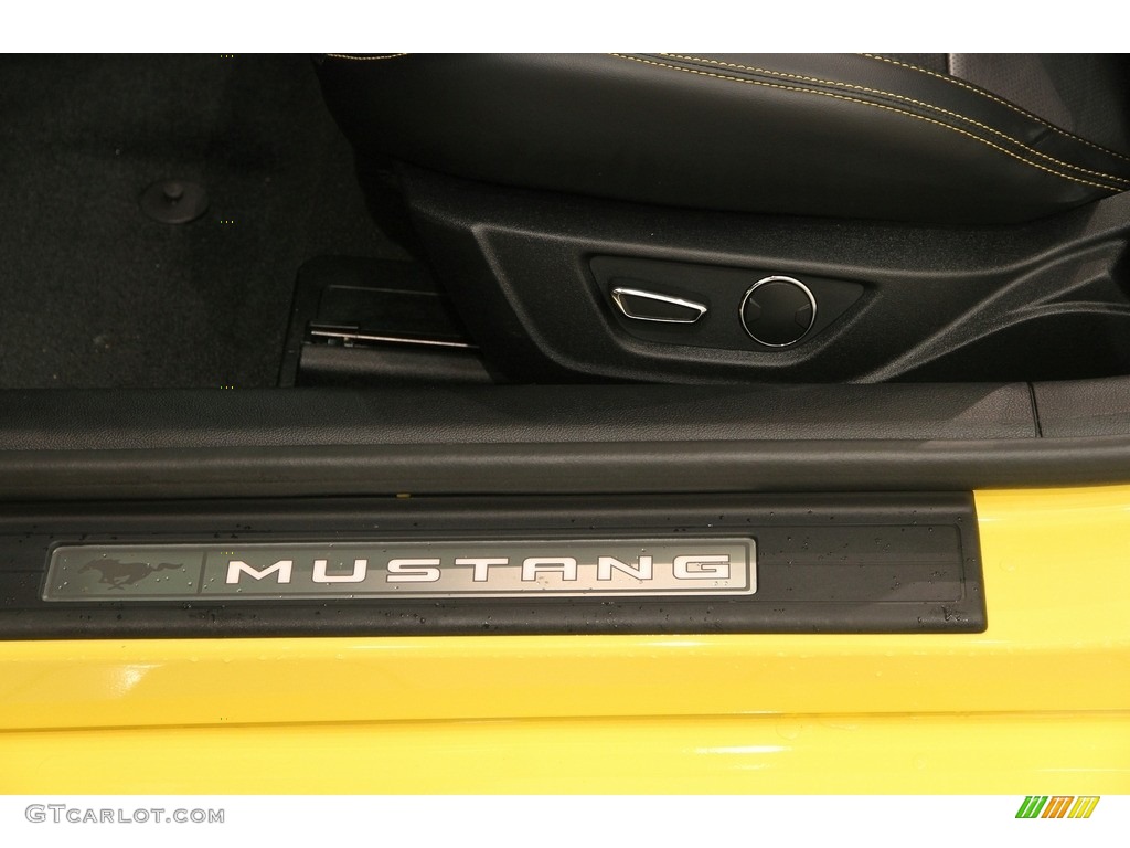 2016 Mustang EcoBoost Premium Convertible - Triple Yellow Tricoat / Ebony photo #8