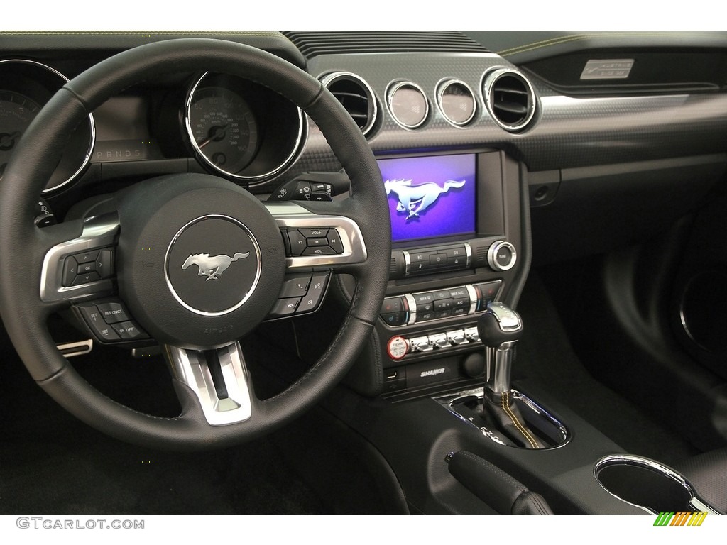 2016 Mustang EcoBoost Premium Convertible - Triple Yellow Tricoat / Ebony photo #13