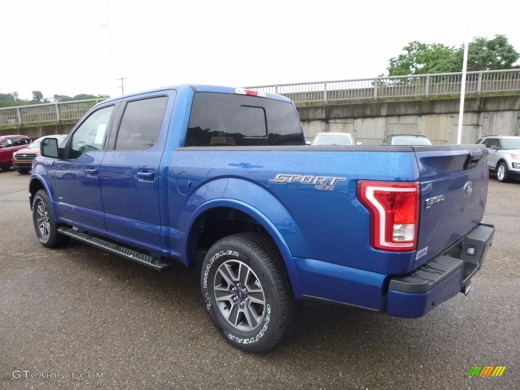 2017 F150 XLT SuperCrew 4x4 - Lightning Blue / Black photo #4