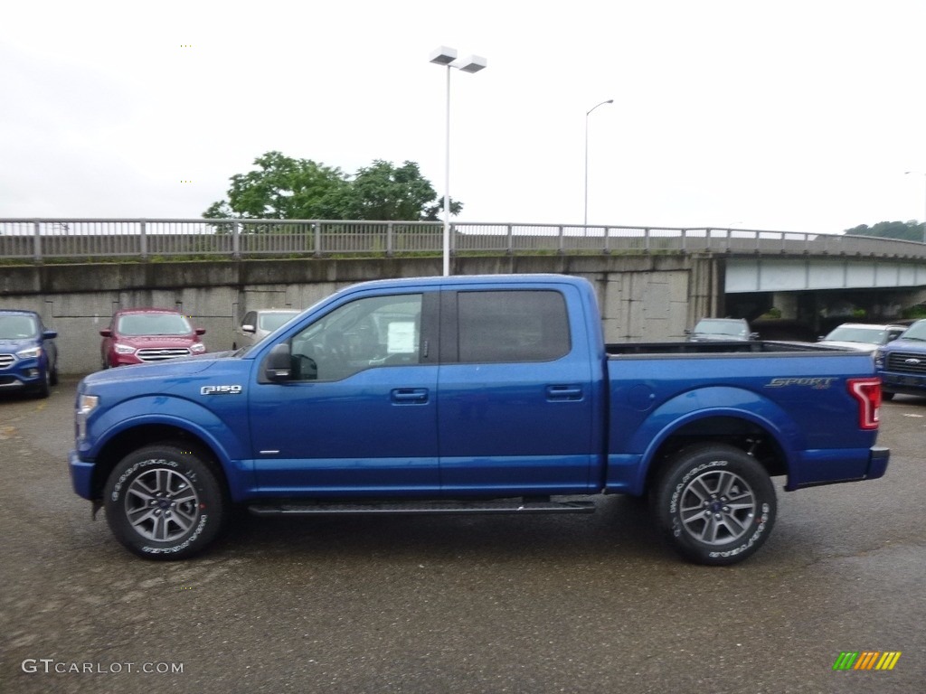 2017 F150 XLT SuperCrew 4x4 - Lightning Blue / Black photo #5