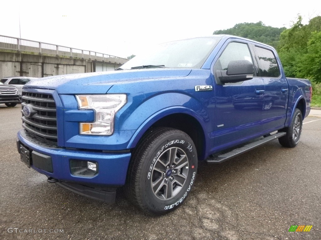 2017 F150 XLT SuperCrew 4x4 - Lightning Blue / Black photo #6