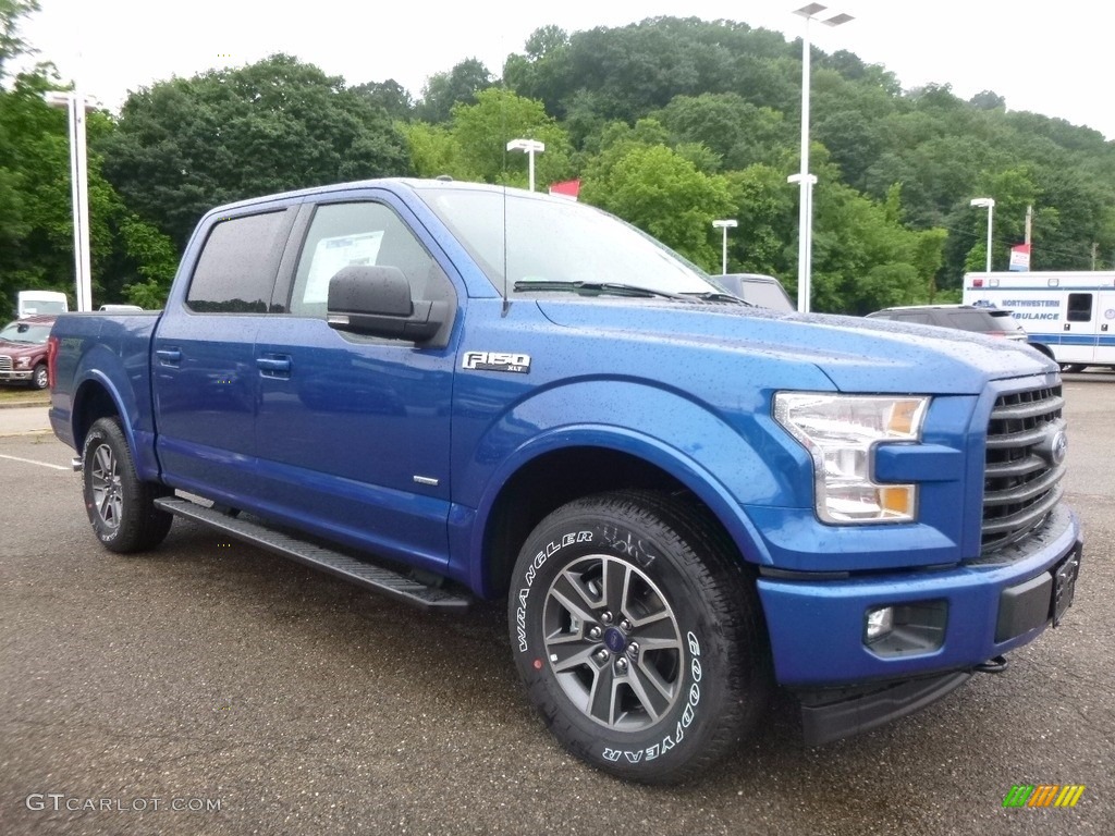 2017 F150 XLT SuperCrew 4x4 - Lightning Blue / Black photo #8