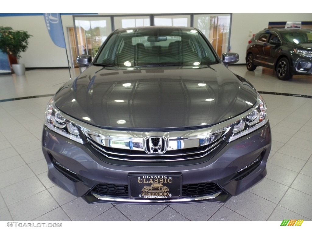 2017 Accord EX-L Sedan - Modern Steel Metallic / Black photo #3