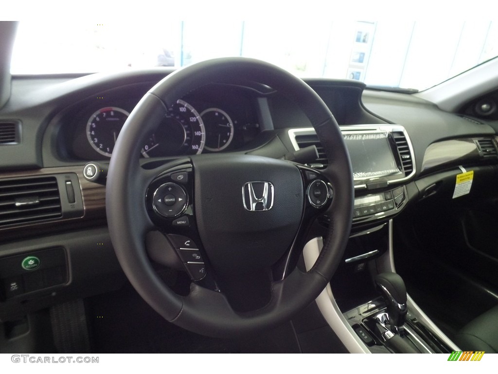 2017 Accord EX-L Sedan - Modern Steel Metallic / Black photo #7