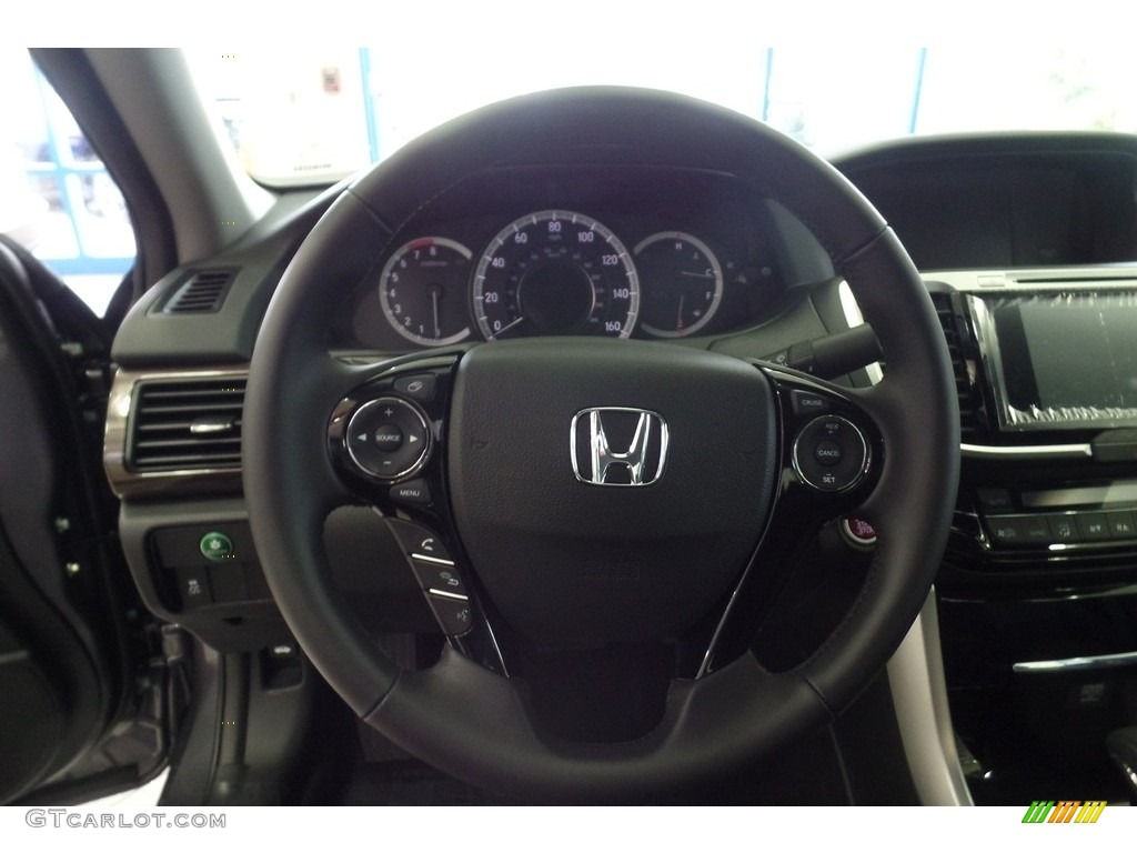 2017 Accord EX-L Sedan - Modern Steel Metallic / Black photo #10