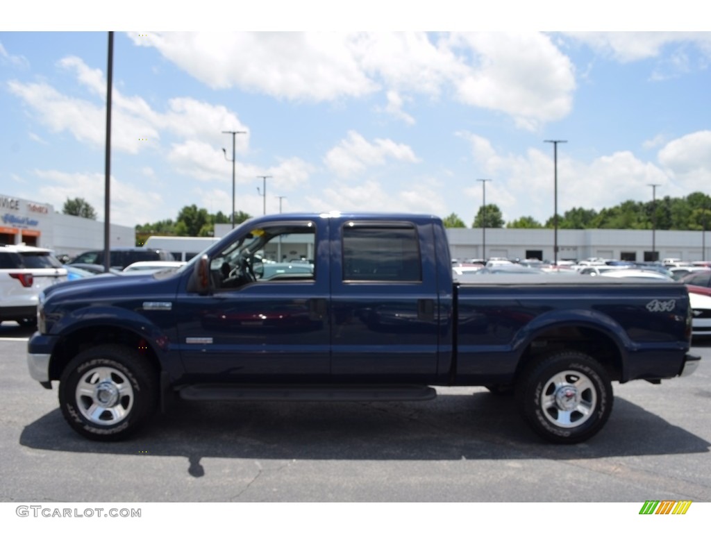 2007 F250 Super Duty XLT Crew Cab 4x4 - Medium Wedgewood Blue Metallic / Medium Flint photo #5