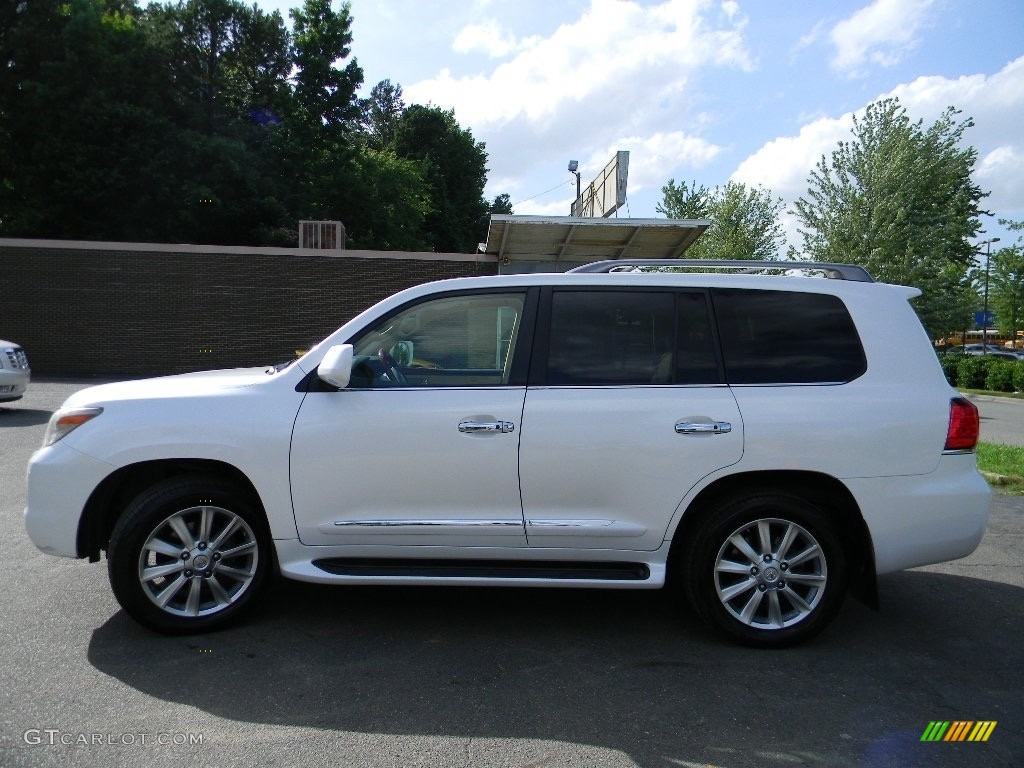 2010 LX 570 - Starfire White Pearl / Cashmere photo #7