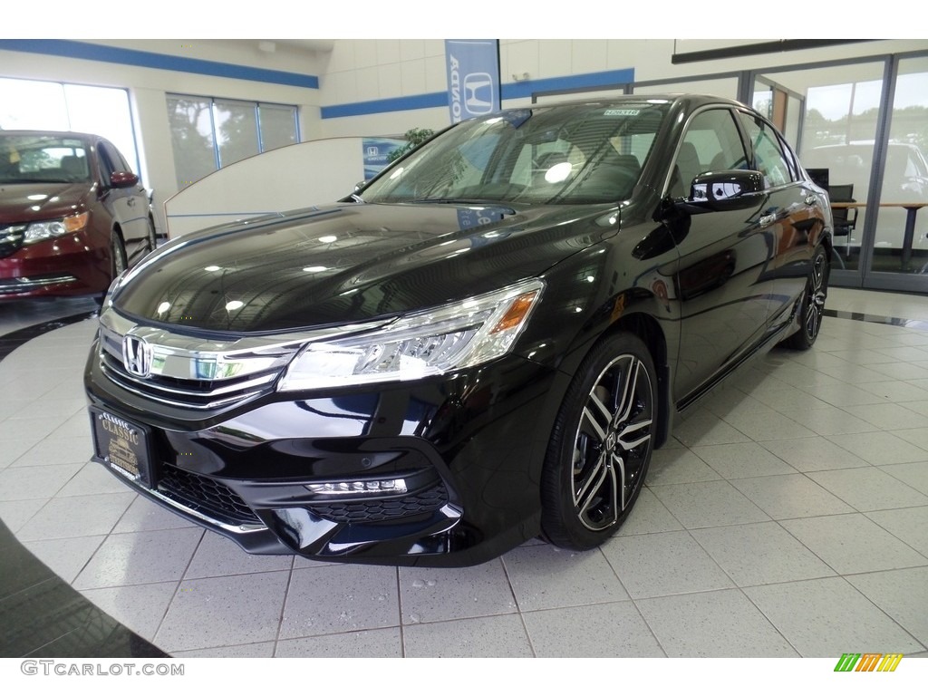 2017 Accord Touring Sedan - Crystal Black Pearl / Black photo #1