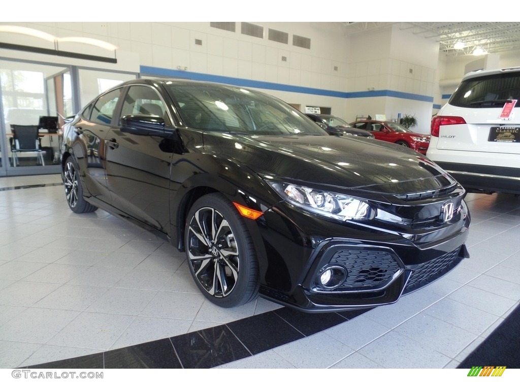 Crystal Black Pearl 2017 Honda Civic Si Sedan Exterior Photo #121236973