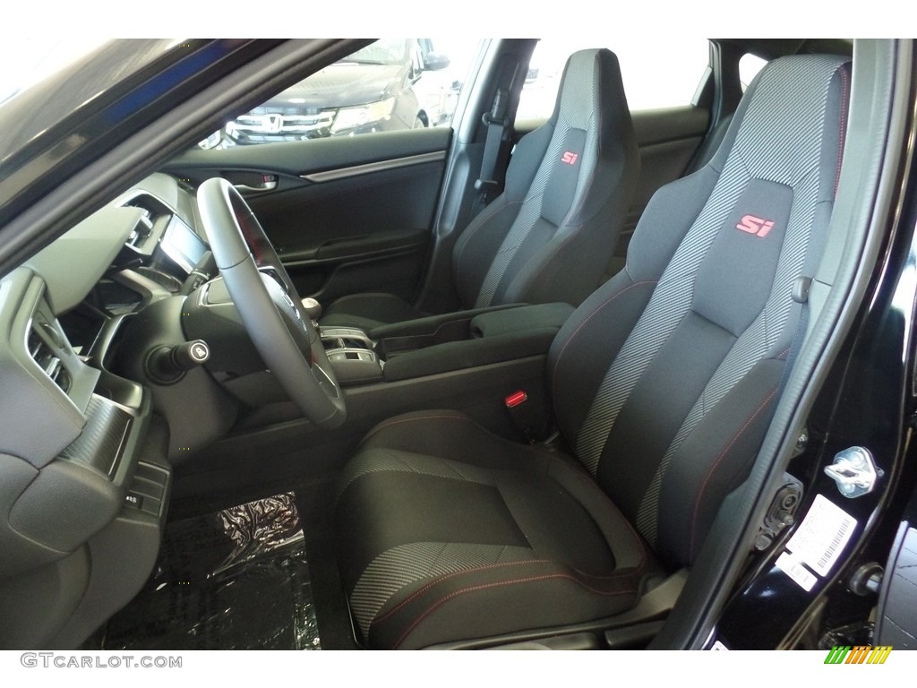 Black Interior 2017 Honda Civic Si Sedan Photo #121237153
