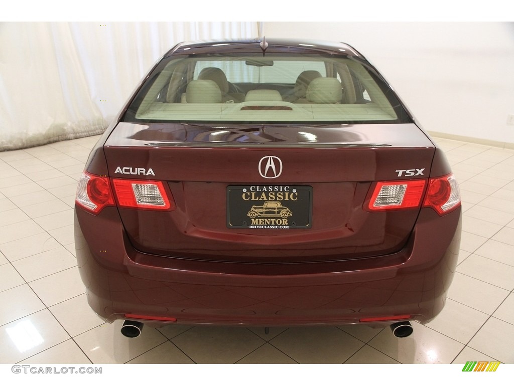 2009 TSX Sedan - Basque Red Pearl / Parchment photo #33