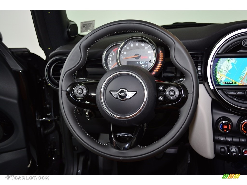 2017 Mini Convertible Cooper S Chesterfield Leather/Malt Brown Steering Wheel Photo #121244239
