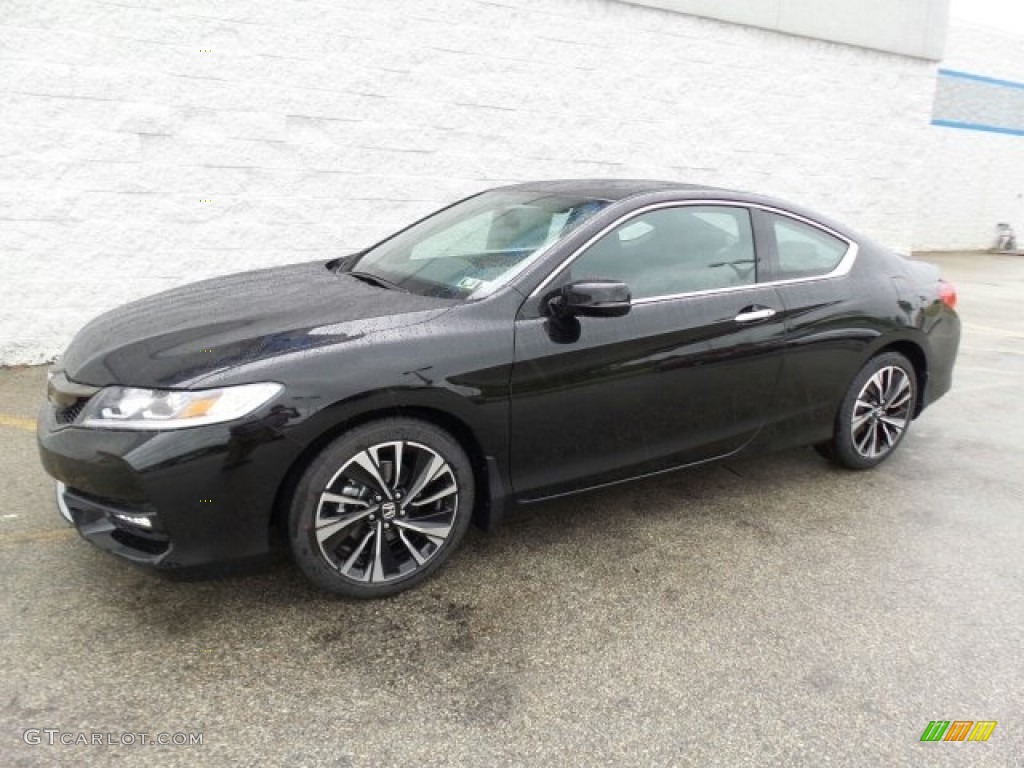2017 Accord EX Coupe - Crystal Black Pearl / Black photo #5