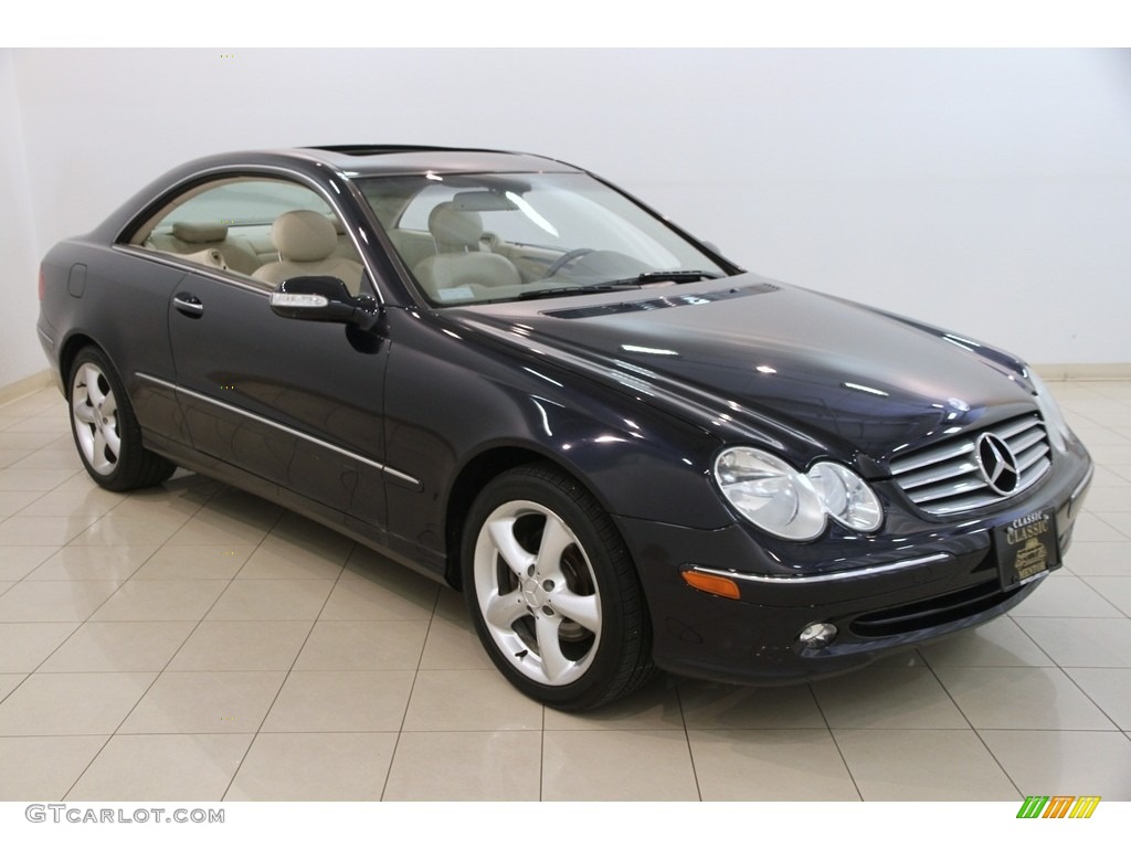 2004 CLK 320 Coupe - Capri Blue Metallic / Stone photo #1
