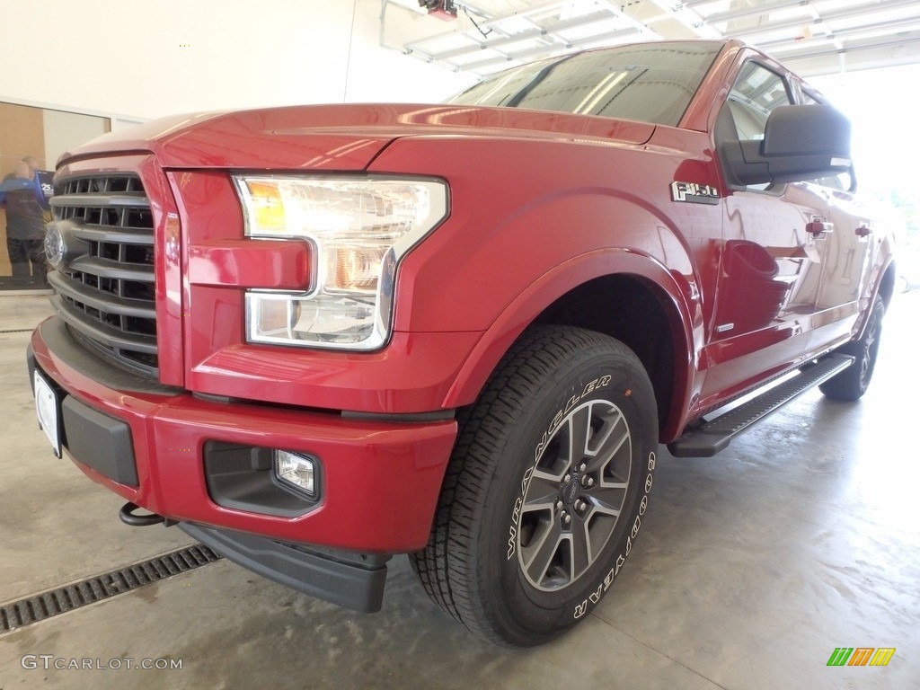 2017 F150 XLT SuperCrew 4x4 - Ruby Red / Black photo #4