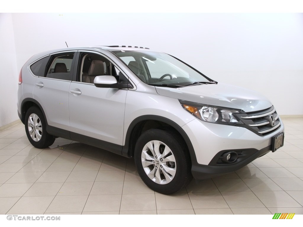 2014 CR-V EX AWD - Alabaster Silver Metallic / Beige photo #1