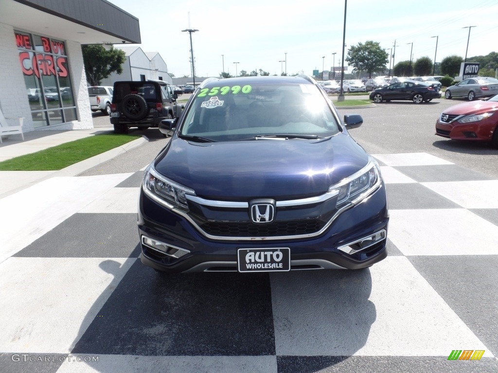 2016 CR-V EX-L - Obsidian Blue Pearl / Gray photo #2