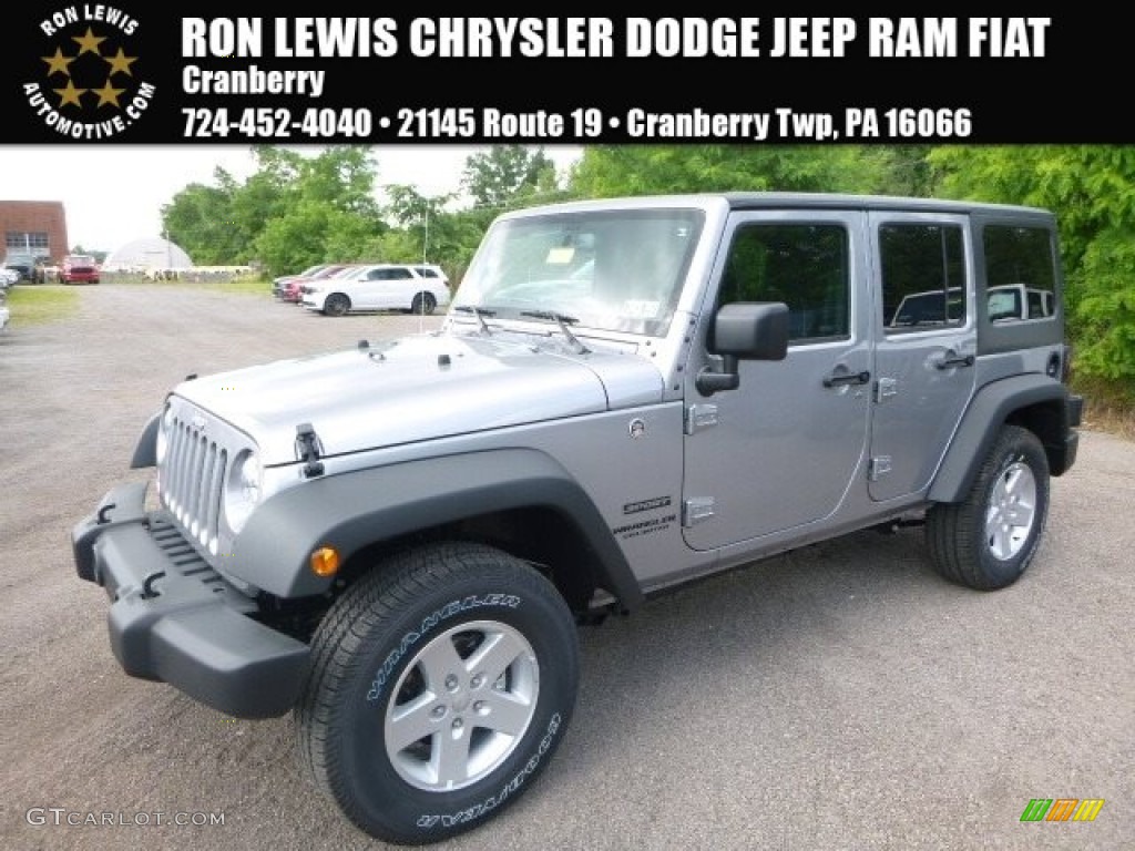 2017 Wrangler Unlimited Sport 4x4 - Billet Silver Metallic / Black photo #1