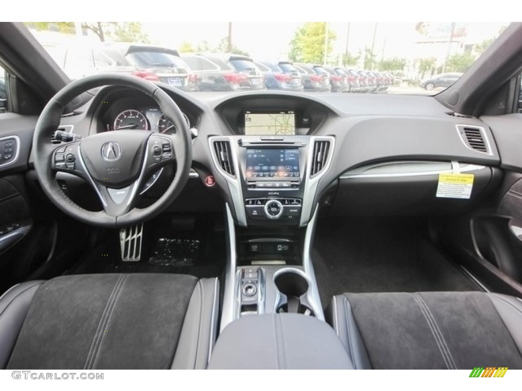 Ebony Interior 2018 Acura TLX V6 SH-AWD A-Spec Sedan Photo #121268267