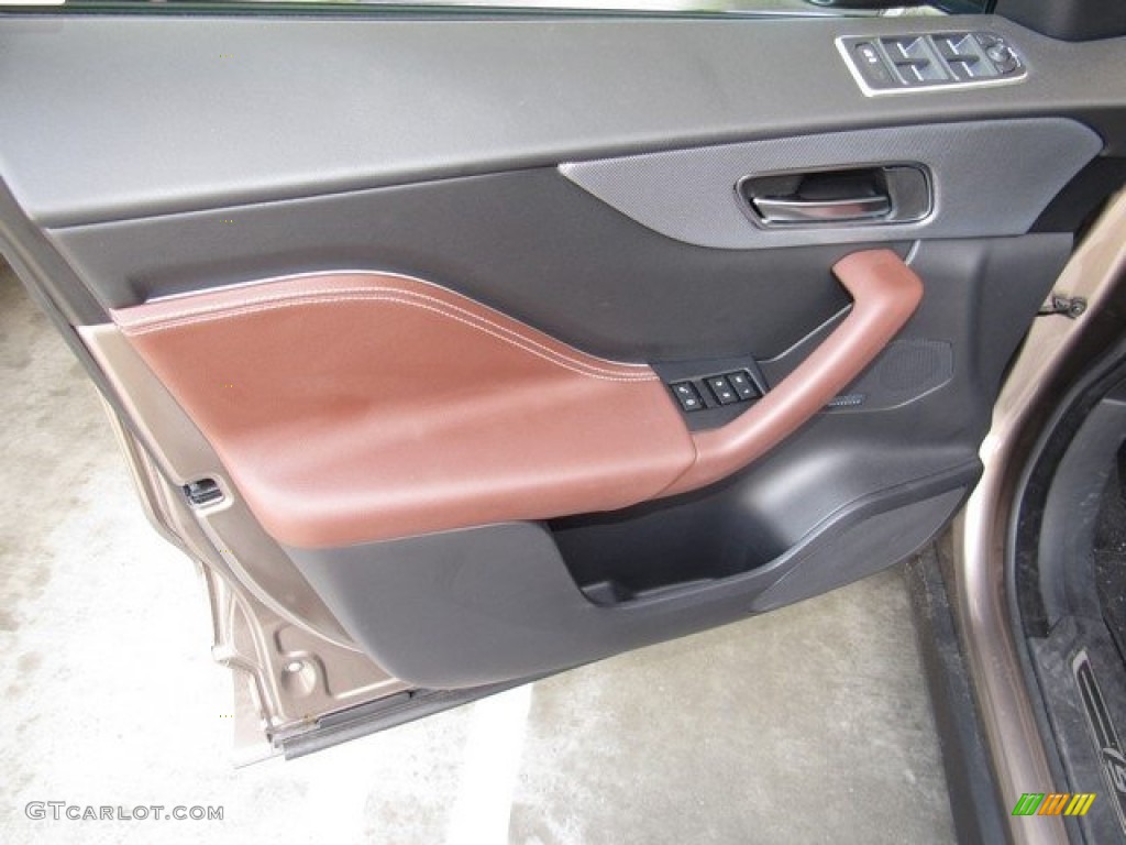 2017 Jaguar F-PACE 35t AWD S S Brogue/Light Oyster Door Panel Photo #121270514