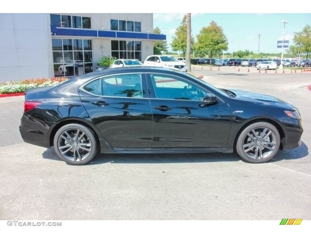 2018 TLX V6 A-Spec Sedan - Crystal Black Pearl / Ebony photo #8