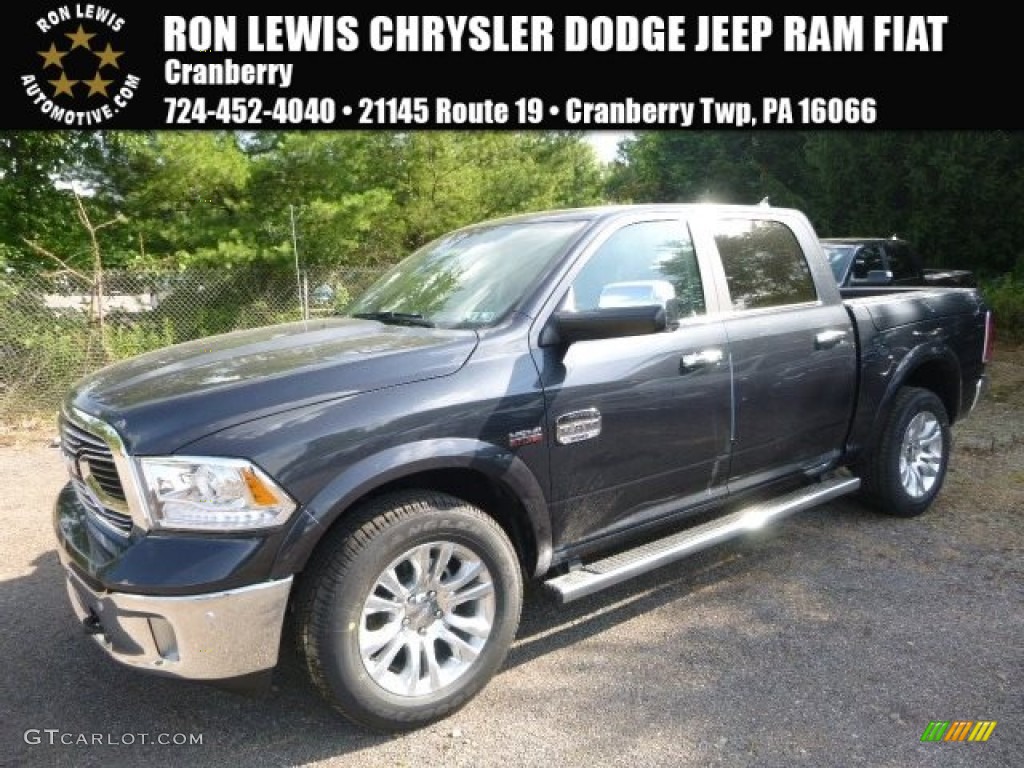 2017 1500 Laramie Longhorn Crew Cab 4x4 - Maximum Steel Metallic / Canyon Brown/Light Frost Beige photo #1