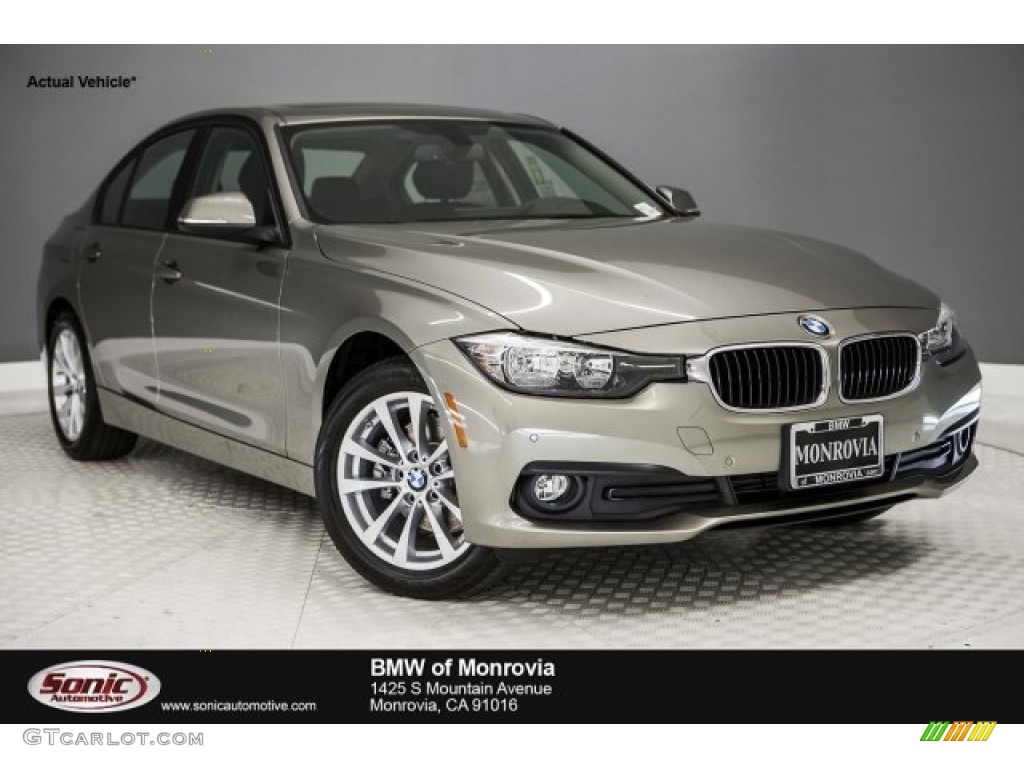 2017 3 Series 320i Sedan - Platinum Silver Metallic / Black photo #1