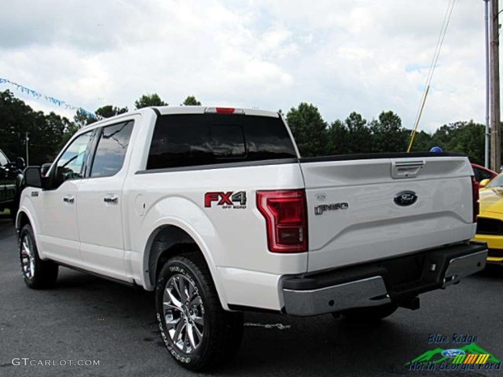 2017 F150 Lariat SuperCrew 4X4 - White Platinum / Light Camel photo #3