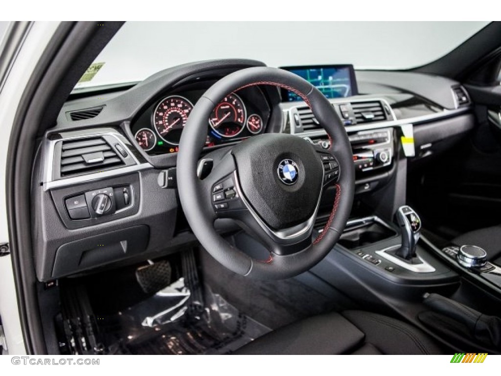 2017 BMW 3 Series 328d Sedan Black Dashboard Photo #121277954