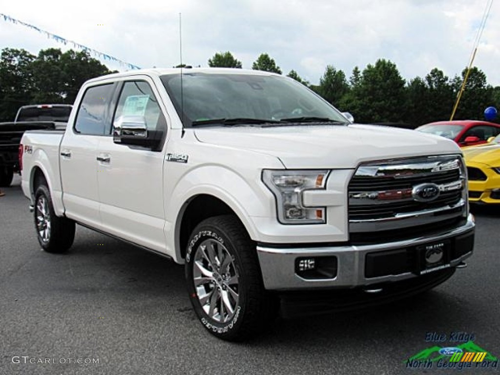 2017 F150 Lariat SuperCrew 4X4 - White Platinum / Light Camel photo #7
