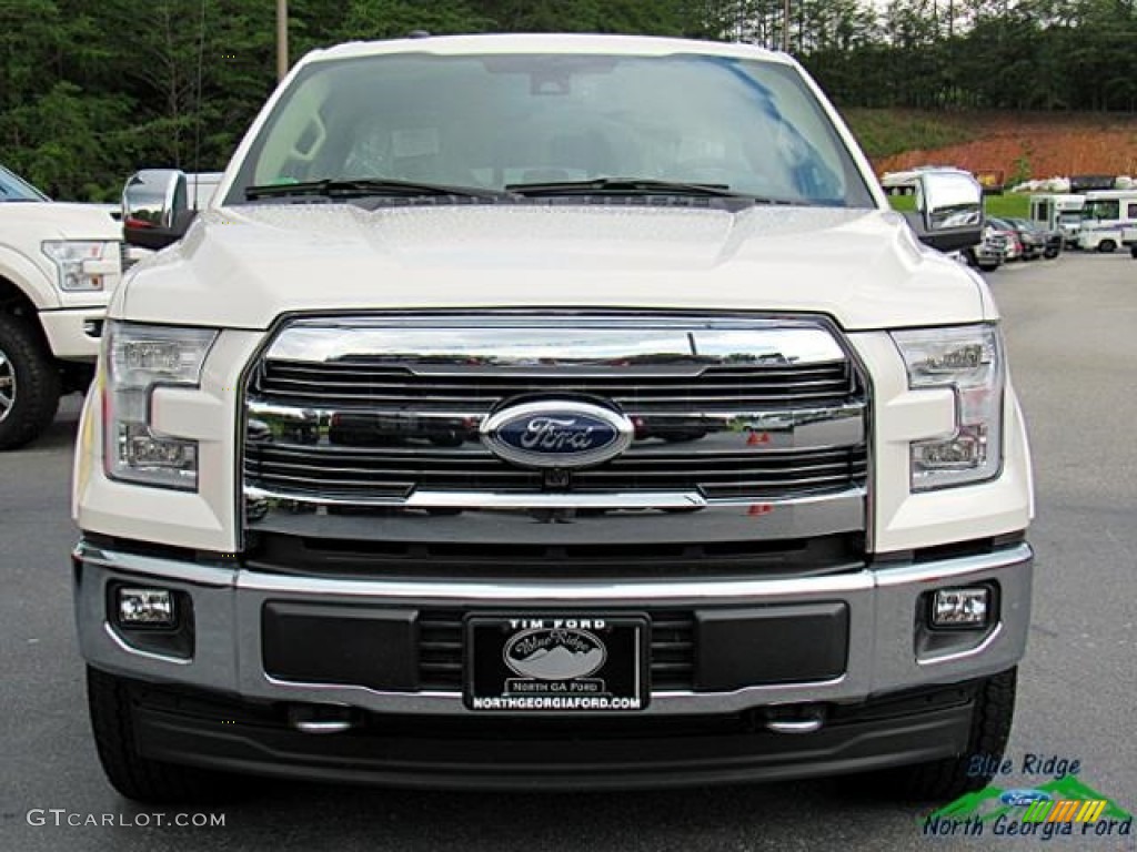 2017 F150 Lariat SuperCrew 4X4 - White Platinum / Light Camel photo #8