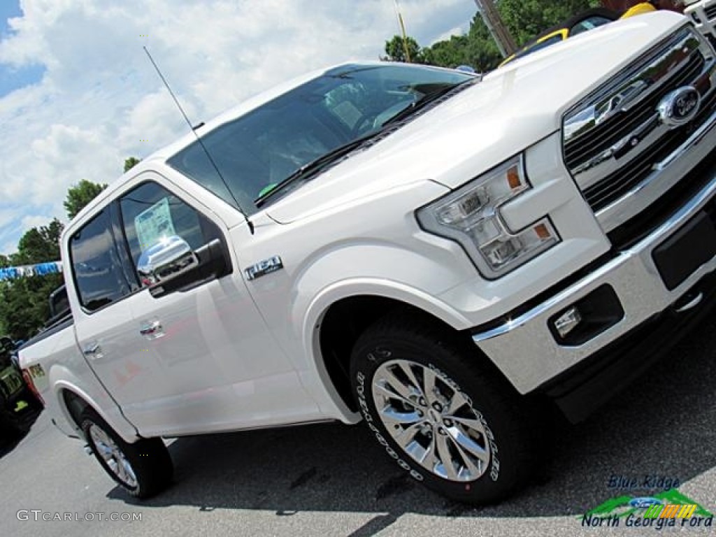 2017 F150 Lariat SuperCrew 4X4 - White Platinum / Light Camel photo #37