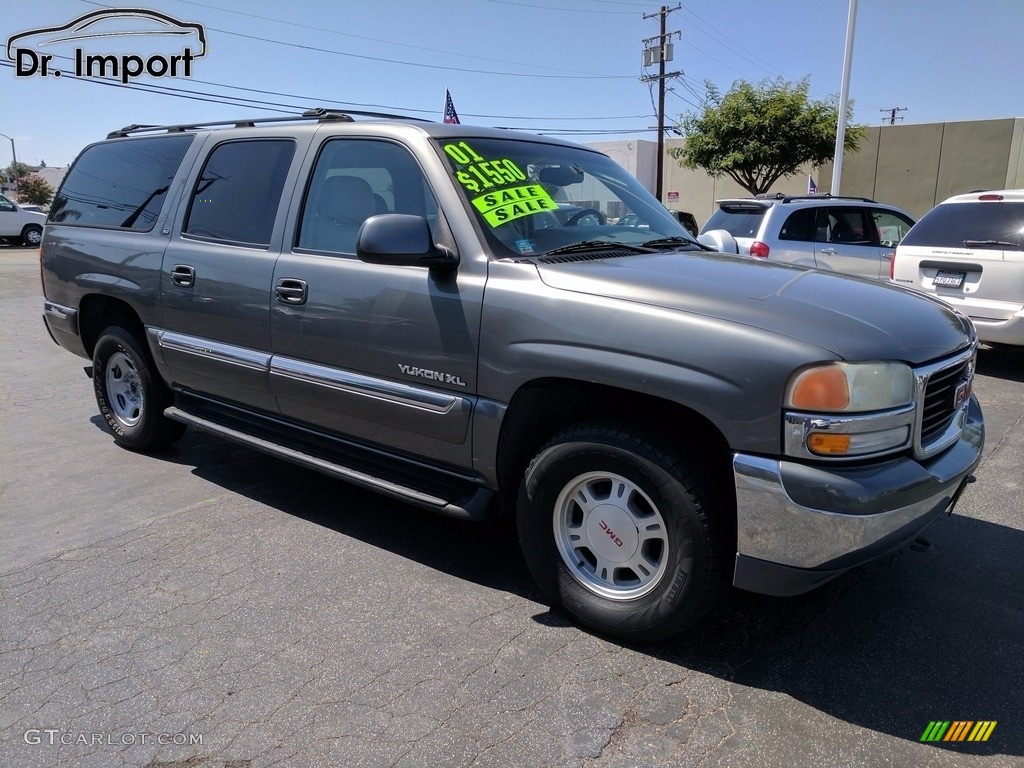 2001 Yukon XL SLT 4x4 - Summit White / Medium Dark Pewter/Shale photo #4