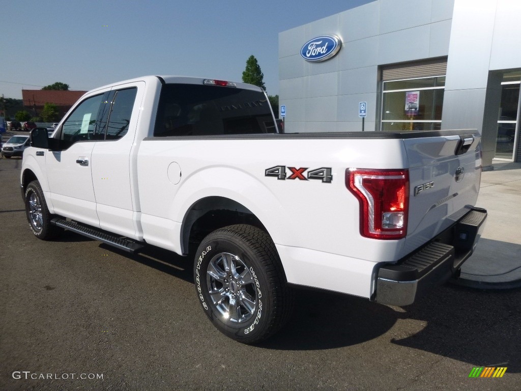 2017 F150 XLT SuperCab 4x4 - Oxford White / Earth Gray photo #7