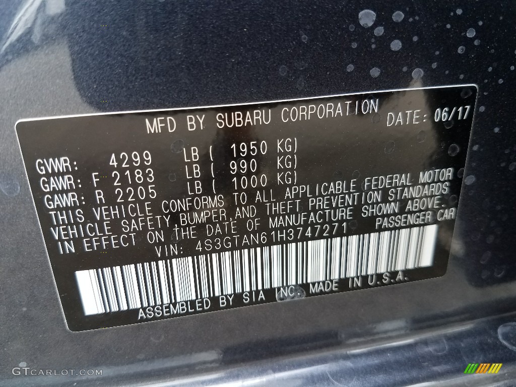2017 Impreza 2.0i Limited 5-Door - Carbide Gray Metallic / Black photo #7
